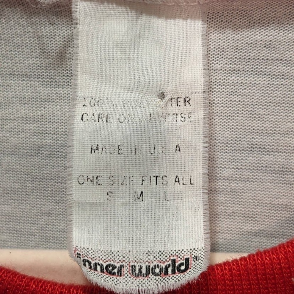 Vintage Inner World Love Letters Ringer Nightshirt White Red OSFM Tee Shirt USA - Picture 4 of 8